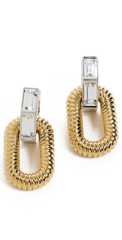 rabanne Boucle D'Oreill Earrings Gold/Crystal
