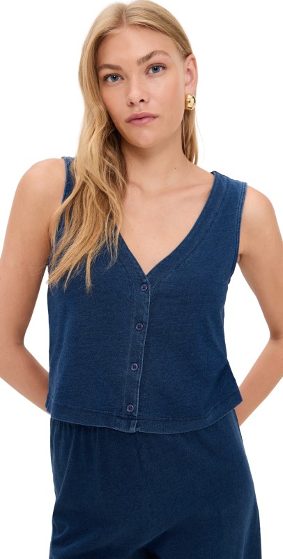 Z Supply Solace Jersey Top Indigo