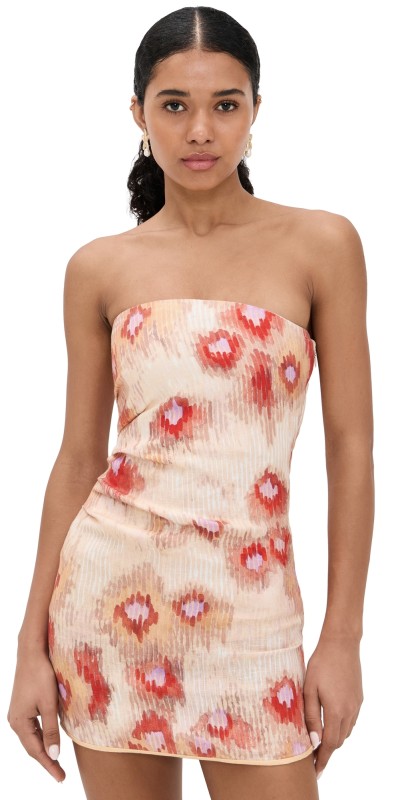 SIR. Fiorella Strapless Mini Dress Petalo Lumina
