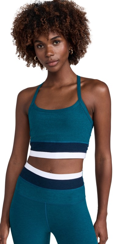 Beyond Yoga Spacedye Horizon Colorblock High Cropped Tank Majestic Blue Tri-Color