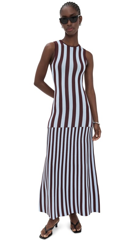 Solid & Striped The Petra Dress Twilight/Raisin Brown
