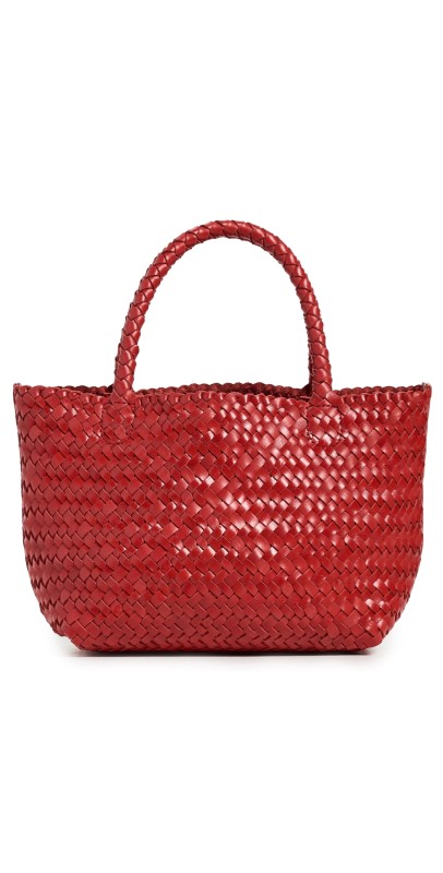 Madewell Small Handwoven Tote Festival Red
