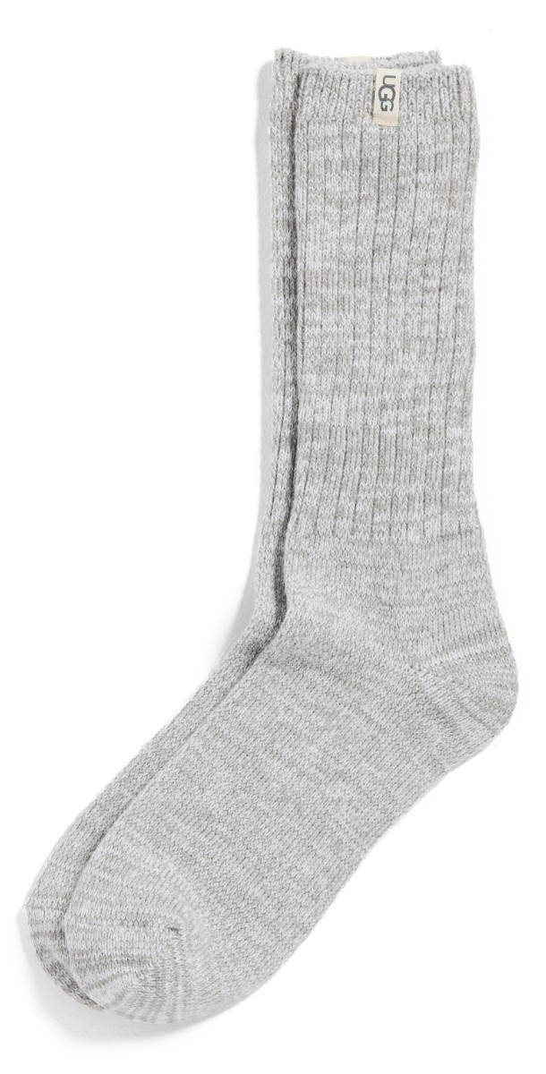 UGG Rib Knit Slouchy Crew Socks Seal