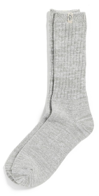 UGG Rib Knit Slouchy Crew Socks Seal
