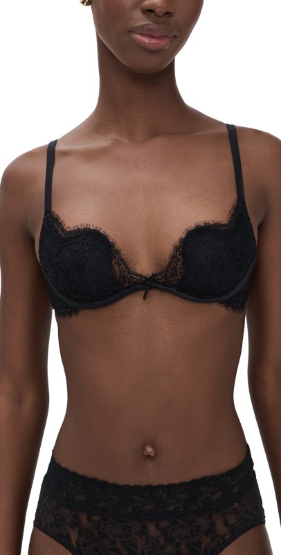 Fleur du Mal Frankie Lace Seduce U-Plunge Bra Black