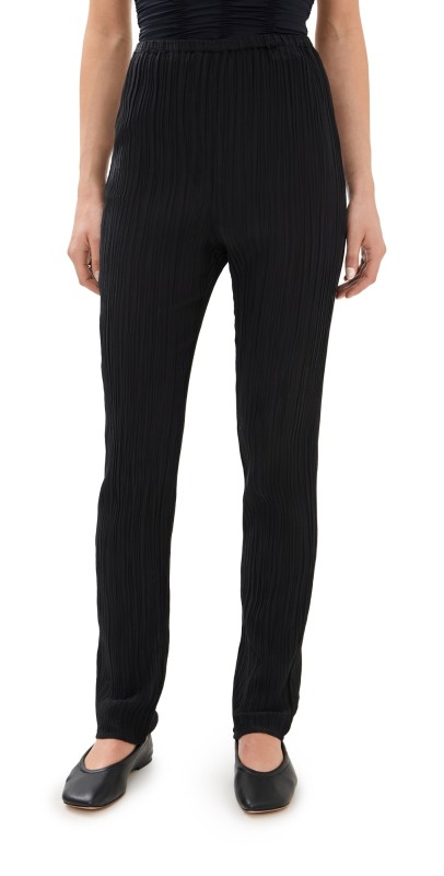 Bite Studios Parchment Textured Trousers Black