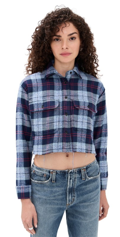 ASKK NY Crosby Flannel Navy Plaid