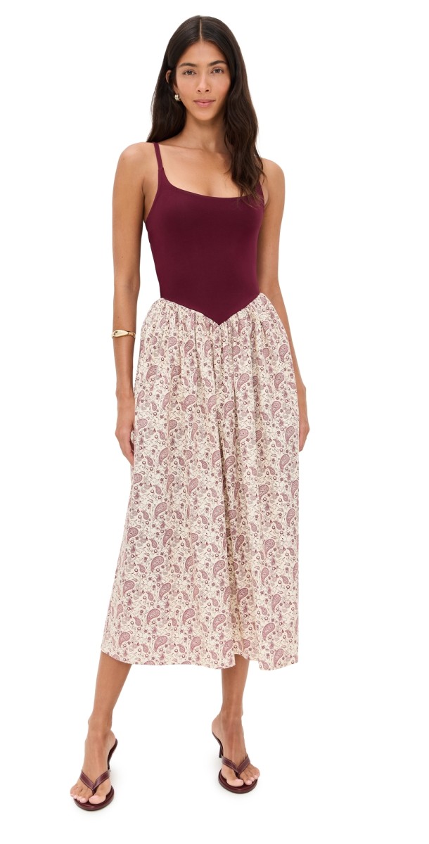 LE BOP Alix Paisley Dress Burgundy Paisely