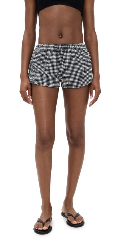 Hunza G Gingham Shorts Black