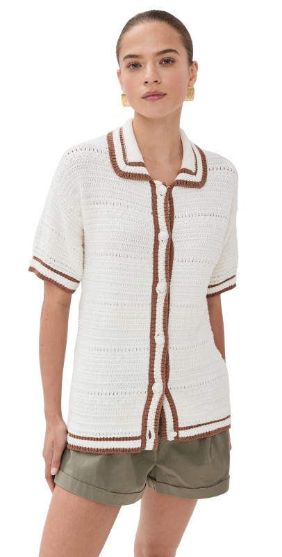 Veronica Beard Jadine Knit Top Dove