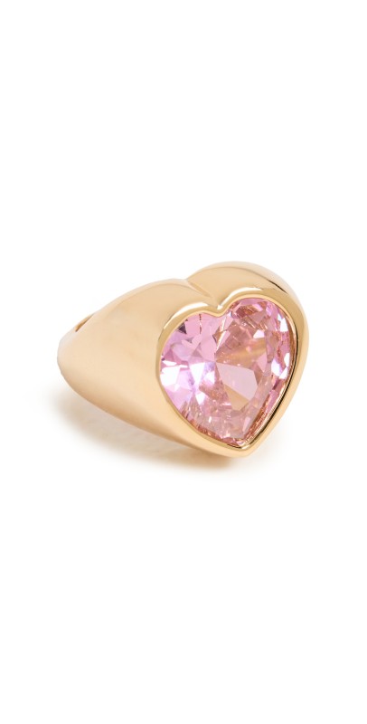 Timeless Pearly Heart Ring Pink