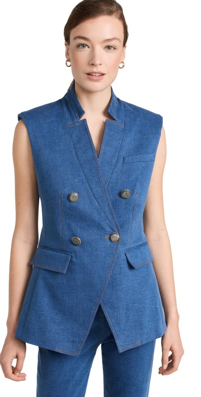 Veronica Beard Amika Vest Cosmo