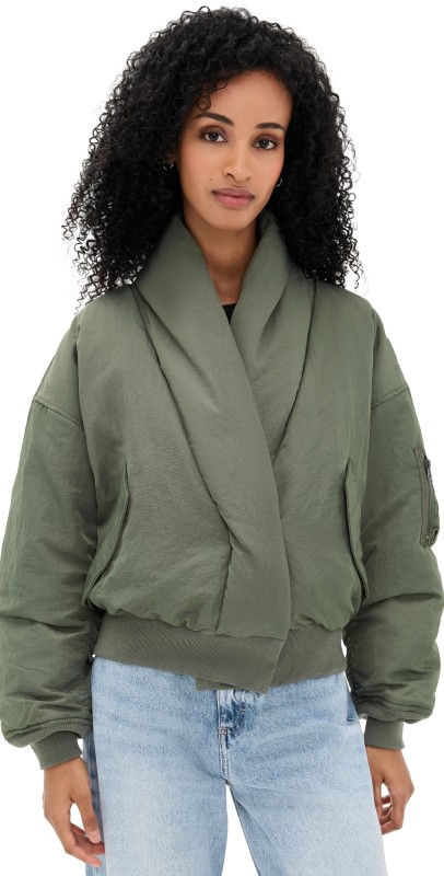 Alpha Industries Shawl Collar Flight Jacket FIELD GRAY