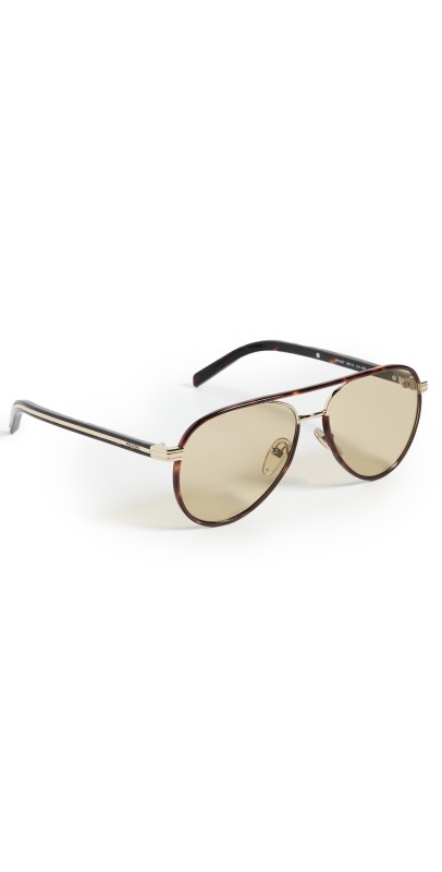 Prada Aviator Sunglasses Pale Gold