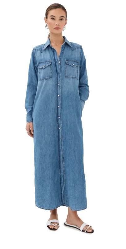TWP Cowboy Maxi Dress Vintage Wash