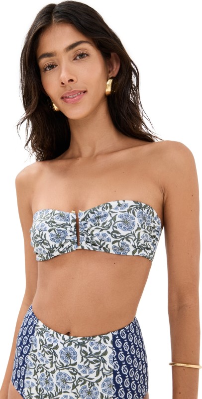 RHODE Mala Bandeau Top Blue Trumpet Vine Mini