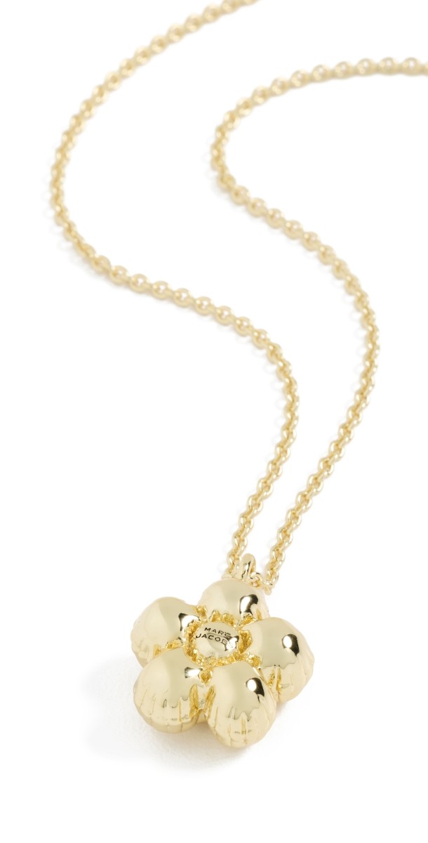 Marc Jacobs Daisy Balloon Necklace Light Antique Silver
