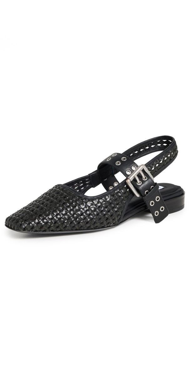 rag & bone Astra Slingback Flats Black