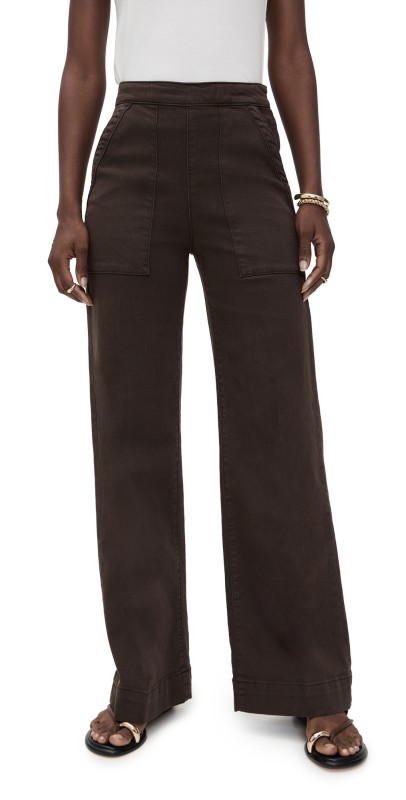 Joe's Jeans The Side Zip Wide Leg Pants Coffee Bean