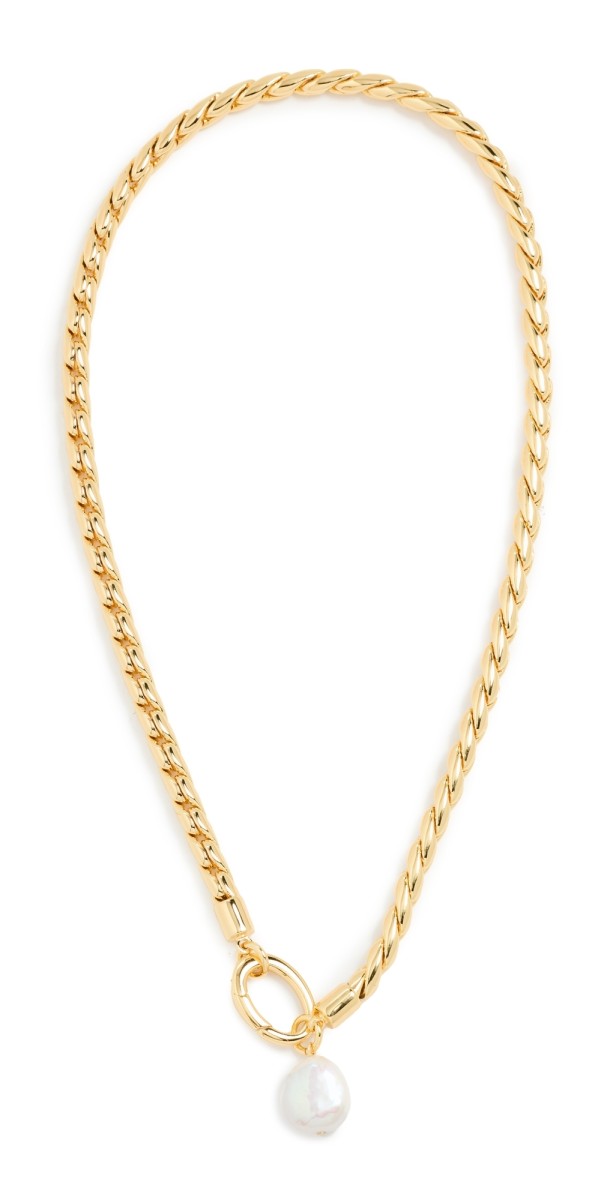 SHASHI Bhodi Necklace Gold/Pearl