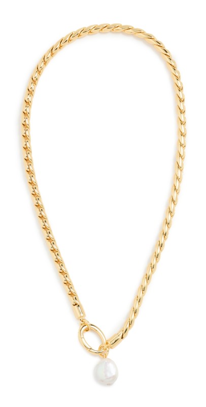 SHASHI Bhodi Necklace Gold/Pearl