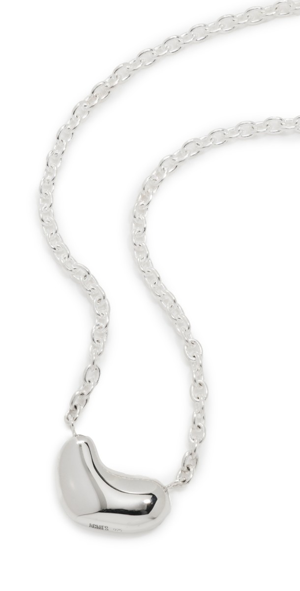 AGMES Small Sculpted Heart Pendant II Necklace Sterling Silver