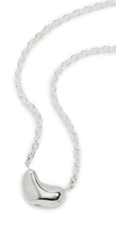 AGMES Small Sculpted Heart Pendant II Necklace Sterling Silver