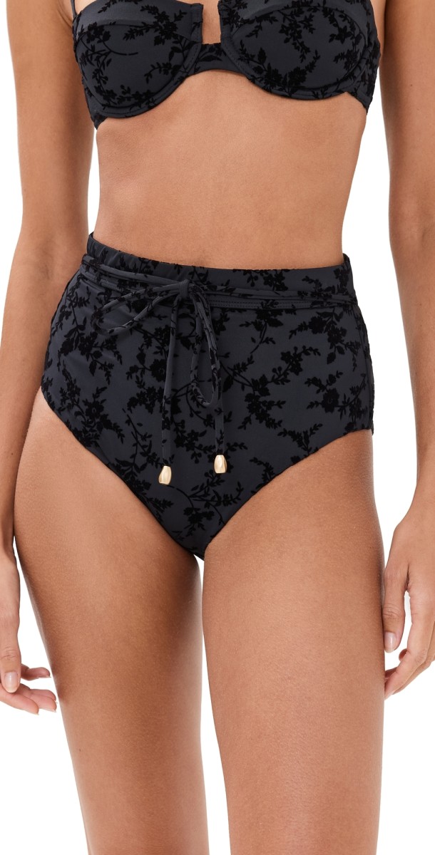 Zimmermann Wylie Textured High Waist Pants Black