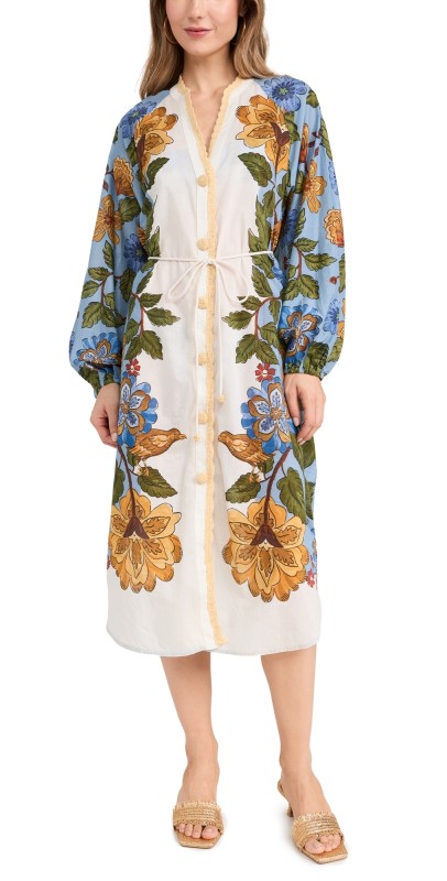 FARM Rio Garden Scarf Chemise Garden Scarf Blue