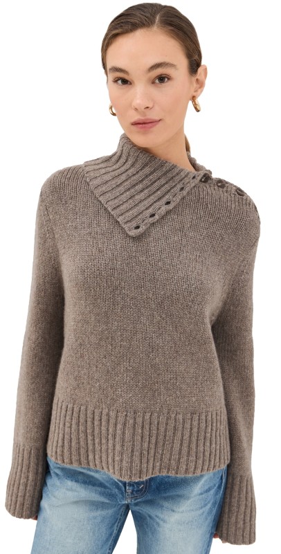 Jenni Kayne Cashmere Jackie Sweater Taupe