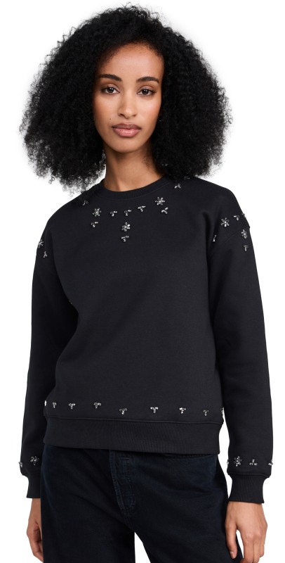 Sea Caryl Beaded Sweatshirt Black