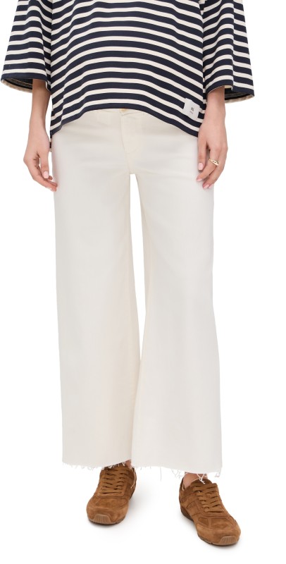 DL1961 Hepburn Maternity High Rise Wide Leg Jeans Eggshell (Vintage)