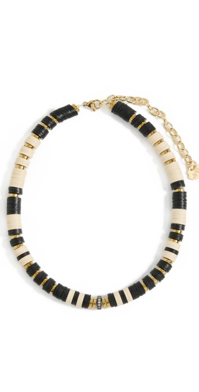 Hijas de Puka Bead Necklace Black & Cream
