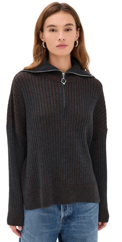 Rodebjer Harper Pullover Dark Grey Melange