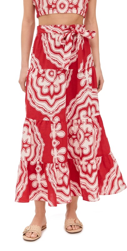lemlem Sanaa Skirt Niku Red