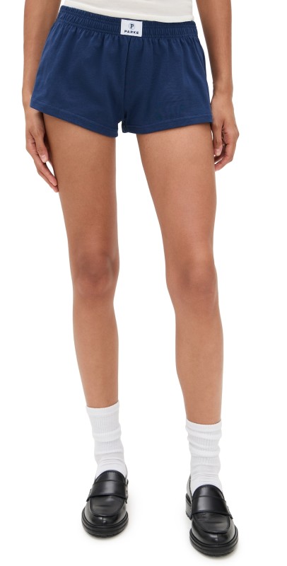PARKE Cotton Boxer Shorts Denim