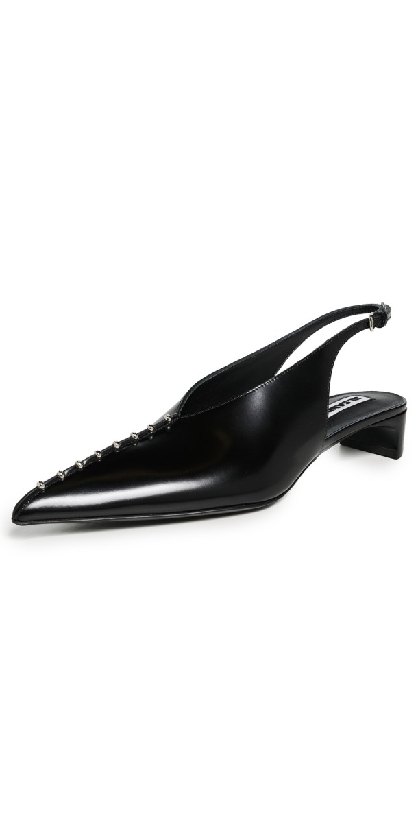 Jil Sander Sling Back Pumps Black
