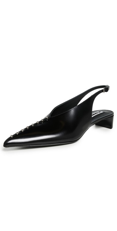 Jil Sander Sling Back Pumps Black