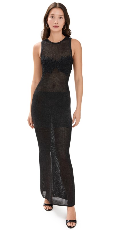 The Wolf Gang Iris Maxi Dress Noir