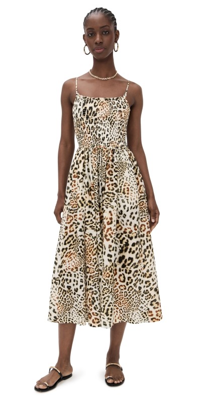 Cara Cara Carmen Dress Cheetah Natural