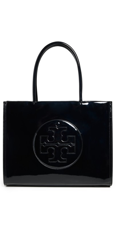 Tory Burch Ella Bio Patent Small Tote Black