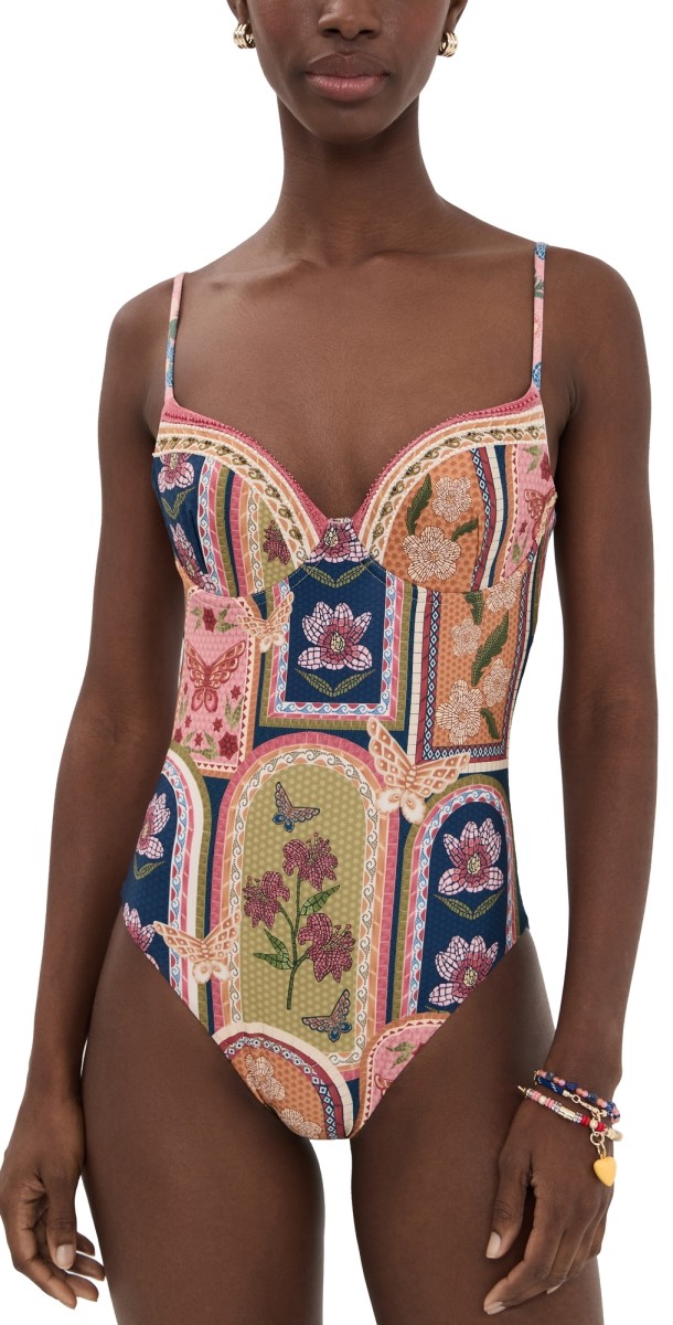 Agua Bendita Fiore Petra Handmade Underwire One Piece Multicolor