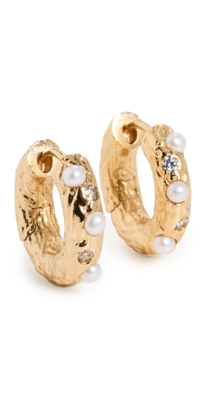 Anni Lu Gem Hoops Gold