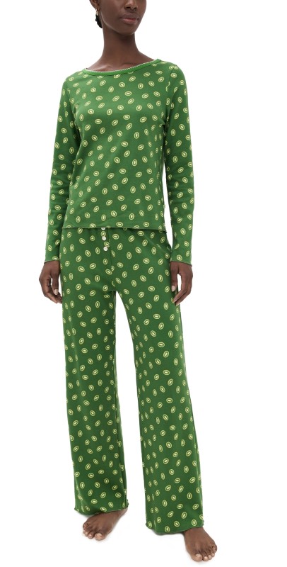 Cozyland by Morgan Lane Ellie PJ Set Kiwi