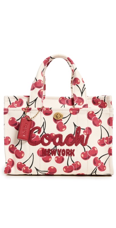 Coach Cherry Print Cargo Tote 26 B4/Chalk Mult