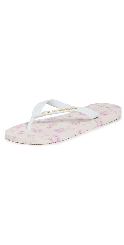 Havaianas x LoveShackFancy Top Ribbon Rosa Sandals Beige