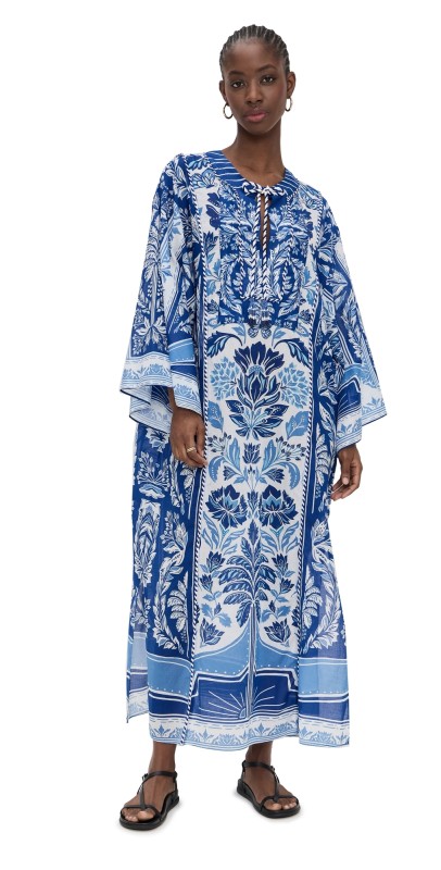 FARM Rio Delicate Tapestry Long Cover Up Delicate Tapestry Off-White