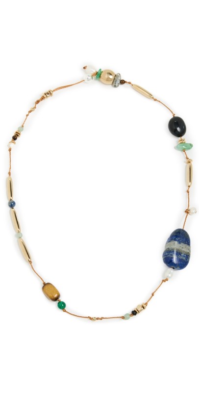 Zimmermann Mellow Stone Beaded Necklace Gold/Mult