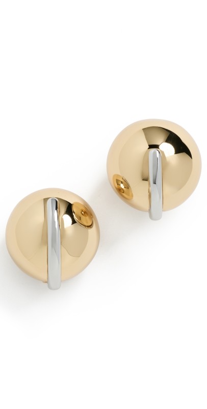 DEMARSON Jane Oversized Stud Earrings Gold