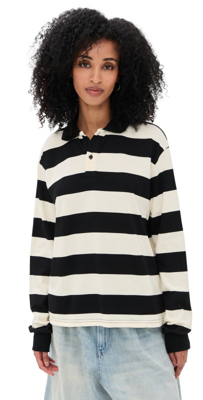 Lioness Nautica Jersey Polo Ink Stripe